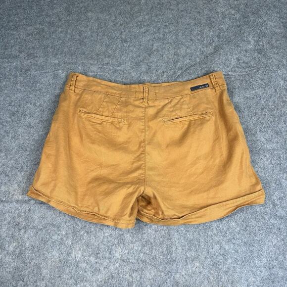 Anthropologie Level 99 Shorts Women's 31 Orange Linen Tencel Blend Travel - Picture 8 of 9